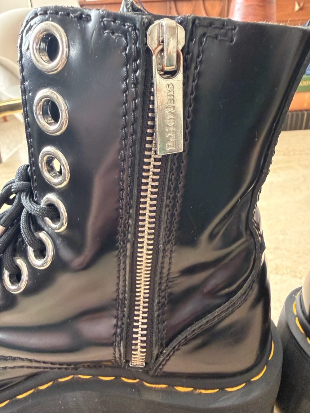 Dr. Martens Black Jadon Platform Lace-Up Boots Size 6 - Picture 7 of 17